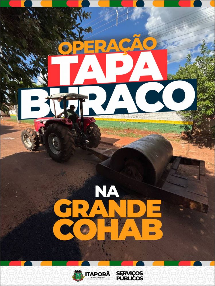 Prefeitura executa operação tapa-buracos e recupera diversas ruas da região da Grande Cohab