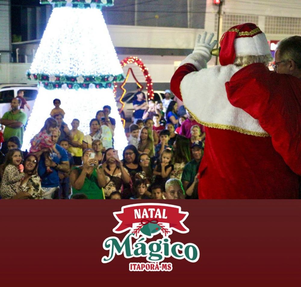 Chegada do Papai Noel será atração nesta sexta-feira 22/12 em Itaporã