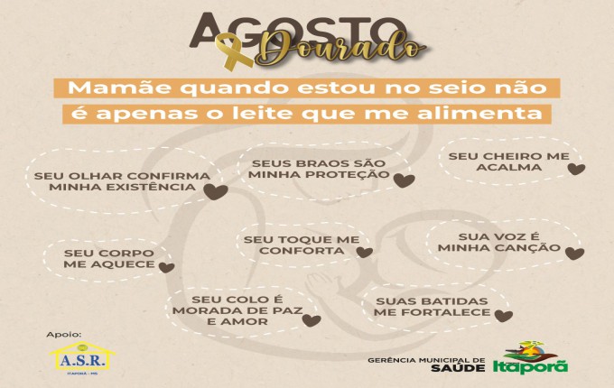 Itaporã apoia a Campanha Agosto Dourado