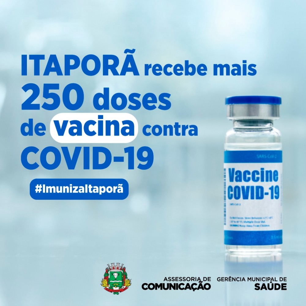 Mais um lote de vacina chega a Itaporã destinada a imunizar idosos de 75 a 79 anos