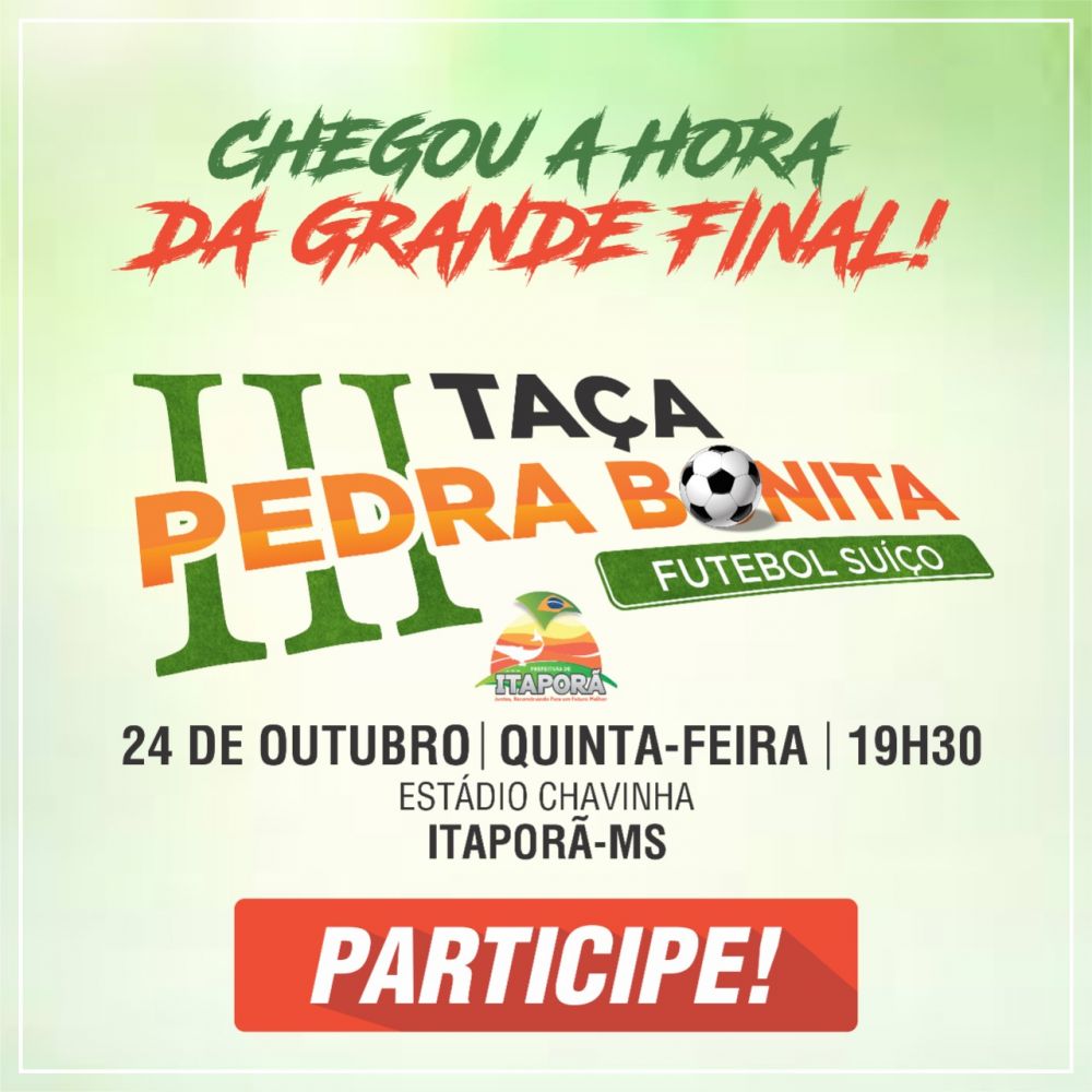 III Taça Pedra Bonita de futebol suíço tem sua final nesta quinta (24), no Chavinha