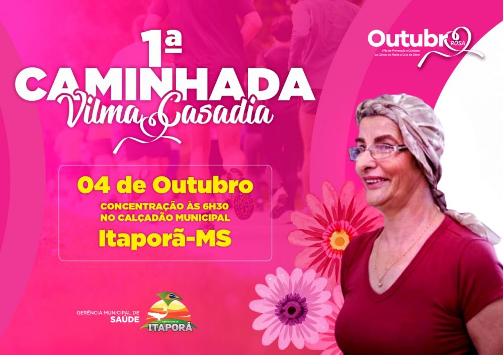 Caminhada “Vilma Casadia” é uma das atividades do Outubro Rosa em Itaporã