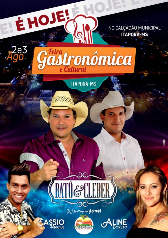 Começa hoje a Feira Gastronômica e Cultural no Calçadão de Itaporã