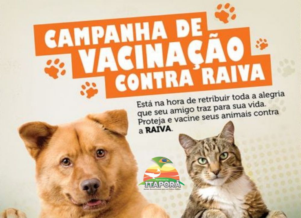 Dia 25 de Agosto será o dia “D” da vacinação antirrábica em Itaporã