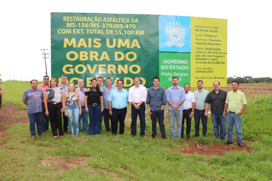 Prefeito e Secretário de Infraestrutura Marcelo Miglioli vistoriam obras em Itaporã