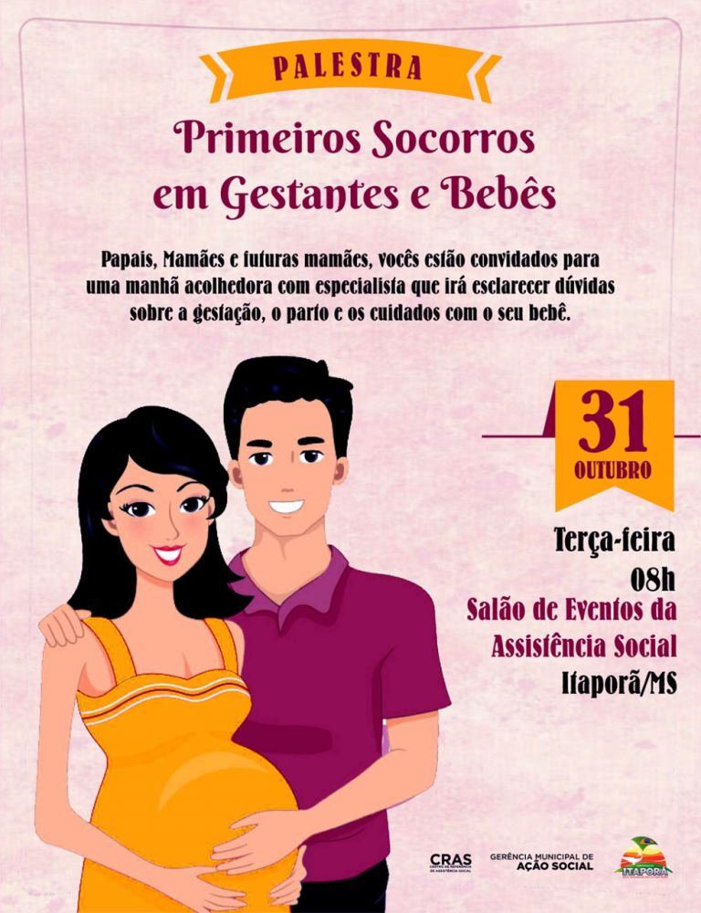 Prefeitura de Itaporã promove palestra sobre primeiros socorros em gestantes e bebês.